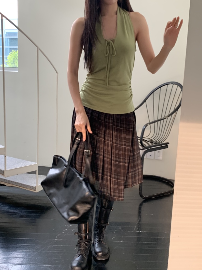 MURMUR直郵韓國代購㊣女裝新品時尚人氣休閑熱賣吊帶背心褶皺MURMUR吊帶/背心