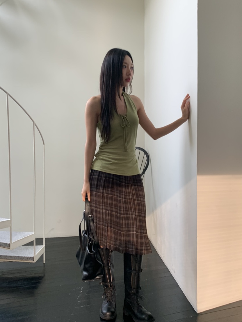 MURMUR直郵韓國代購㊣女裝新品時尚人氣休閑熱賣吊帶背心褶皺MURMUR吊帶/背心