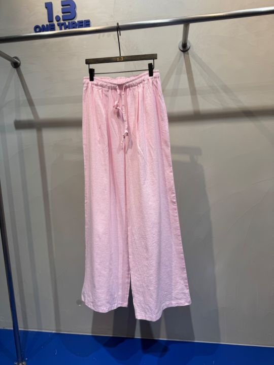 1.3直郵韓國代購㊣女裝新款時尚推薦25春夏人氣休閑褲條紋1.3休閑褲