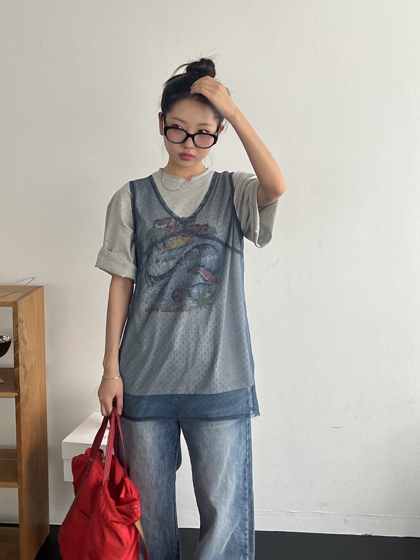 SUNDER MARKET直郵韓國代購㊣女裝新品時尚吊帶背心不含內搭SUNDER MARKET吊帶/背心