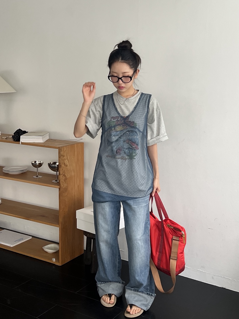 SUNDER MARKET直郵韓國代購㊣女裝新品時尚吊帶背心不含內搭SUNDER MARKET吊帶/背心