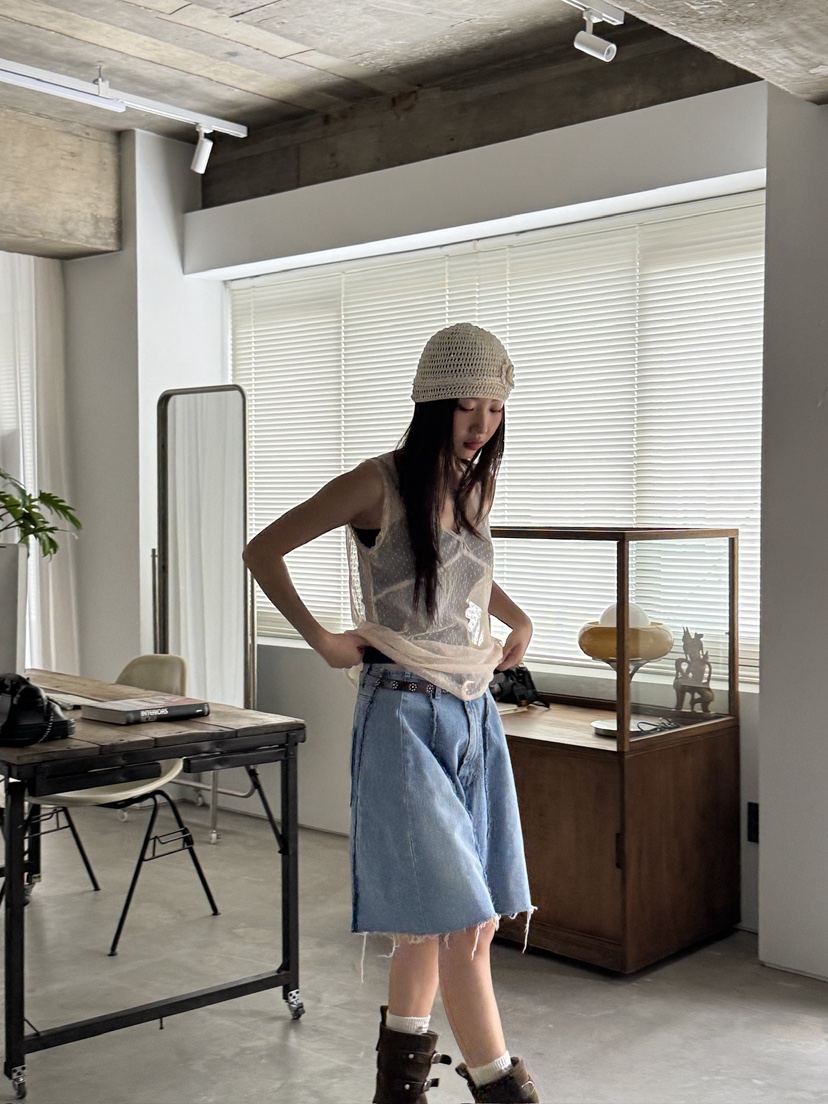 SUNDER MARKET直郵韓國代購㊣女裝新品時尚吊帶背心不含內搭SUNDER MARKET吊帶/背心
