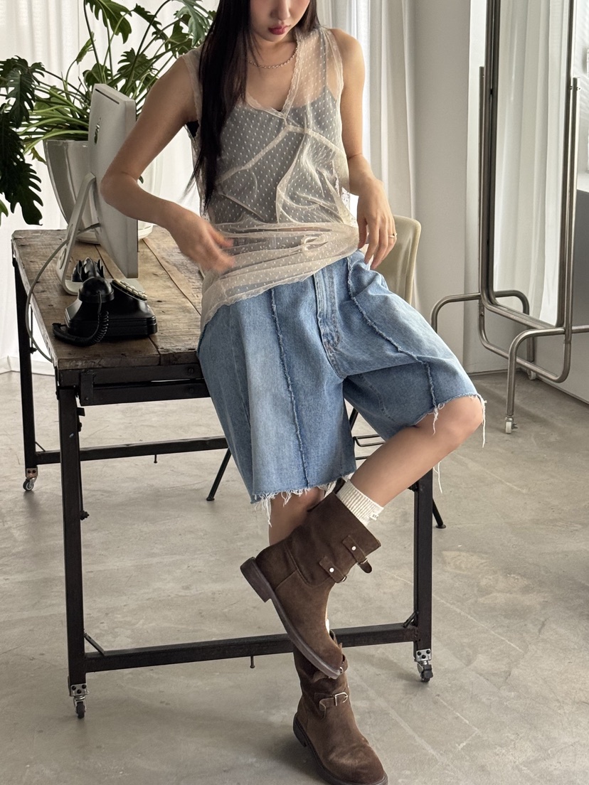 SUNDER MARKET直郵韓國代購㊣女裝新品時尚吊帶背心不含內搭SUNDER MARKET吊帶/背心