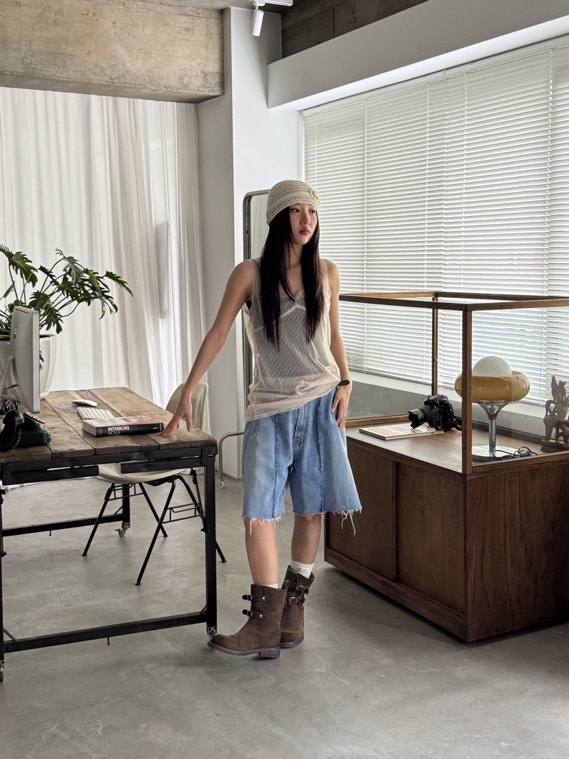 SUNDER MARKET直郵韓國代購㊣女裝新品時尚吊帶背心不含內搭SUNDER MARKET吊帶/背心