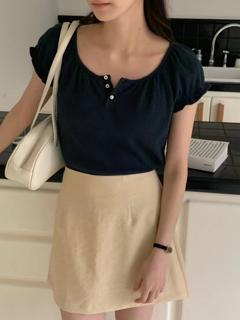 MOOD BEIGE韓國㊣直郵東大門代購女裝新品熱賣時尚人氣T恤MOOD BEIGET恤圖色2