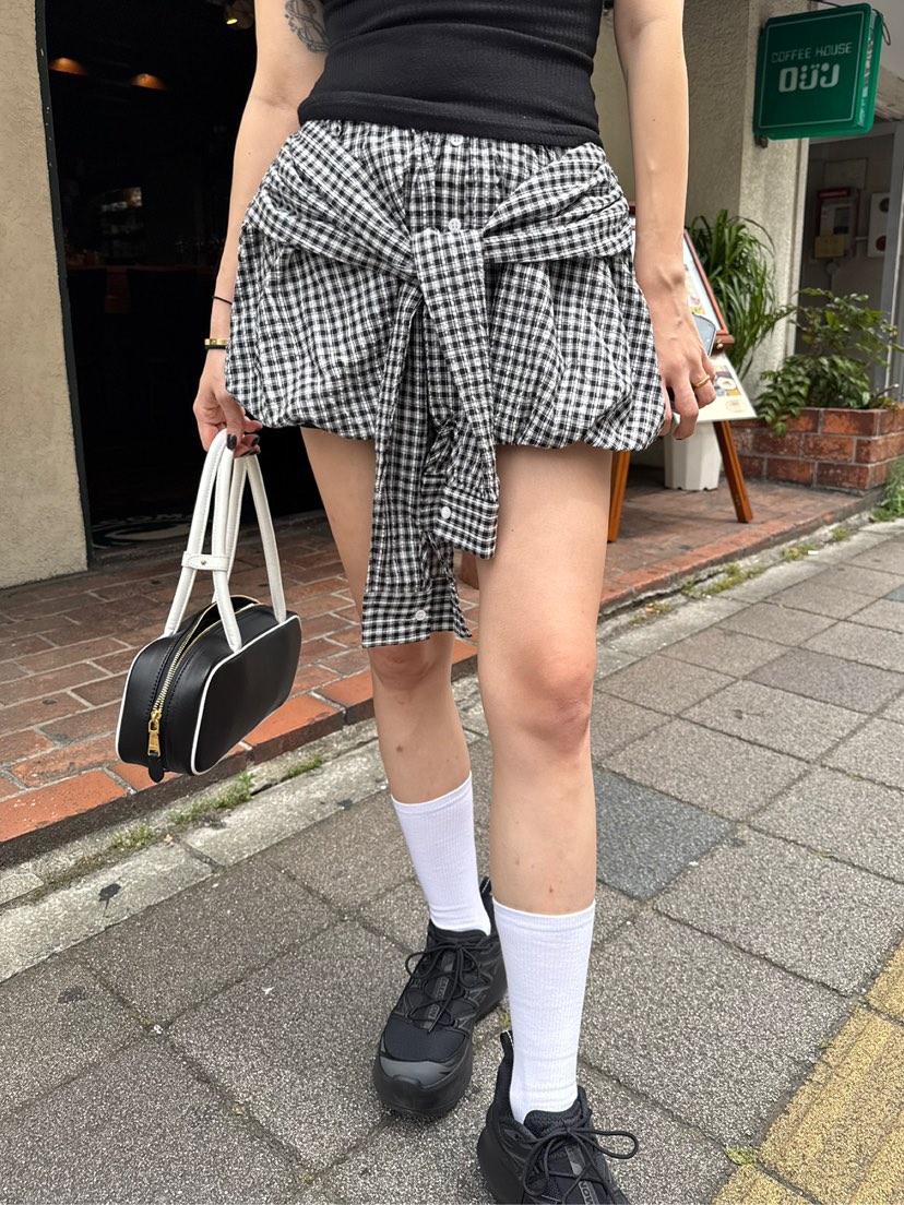 SOLAR韓國㊣直郵東大門代購女裝新款推薦25春夏短裙格紋半身裙SOLAR短裙