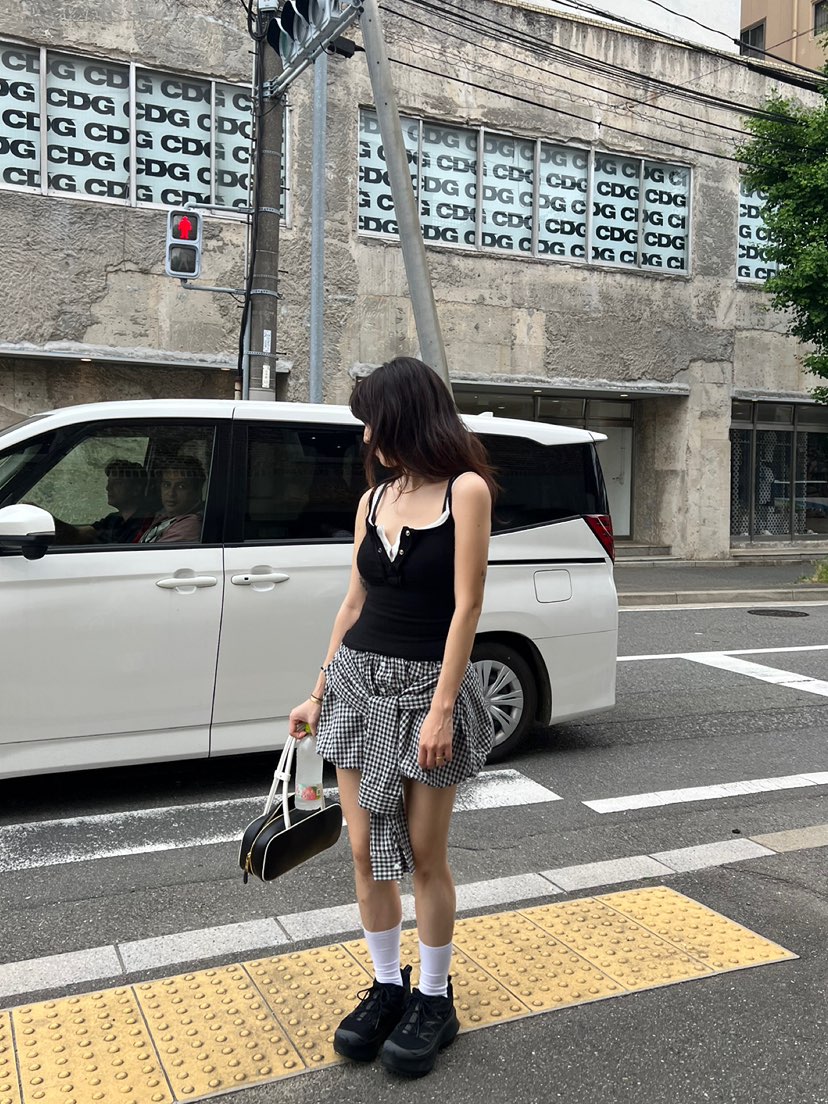 SOLAR韓國㊣直郵東大門代購女裝新款推薦25春夏短裙格紋半身裙SOLAR短裙
