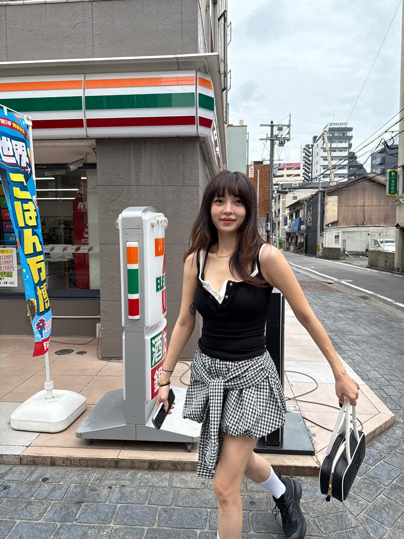 SOLAR韓國㊣直郵東大門代購女裝新款推薦25春夏短裙格紋半身裙SOLAR短裙