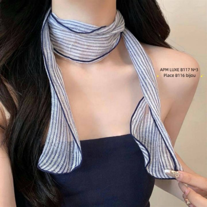N3韓國㊣直郵東大門代購女裝新款25春夏時尚推薦圍巾披肩亞麻N3圍巾/披肩
