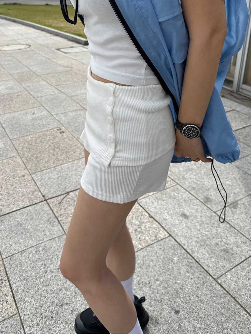 SOLAR直郵韓國代購㊣女裝新品25春夏熱賣時尚人氣推薦短褲紐扣SOLAR短褲