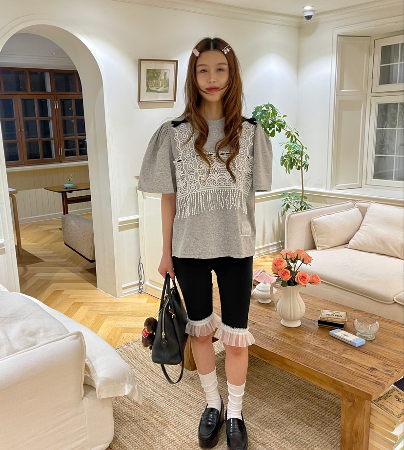 BOUTIQUE-L直郵韓國代購㊣女裝新品25春夏推薦人氣休閑T恤BOUTIQUE-LT恤