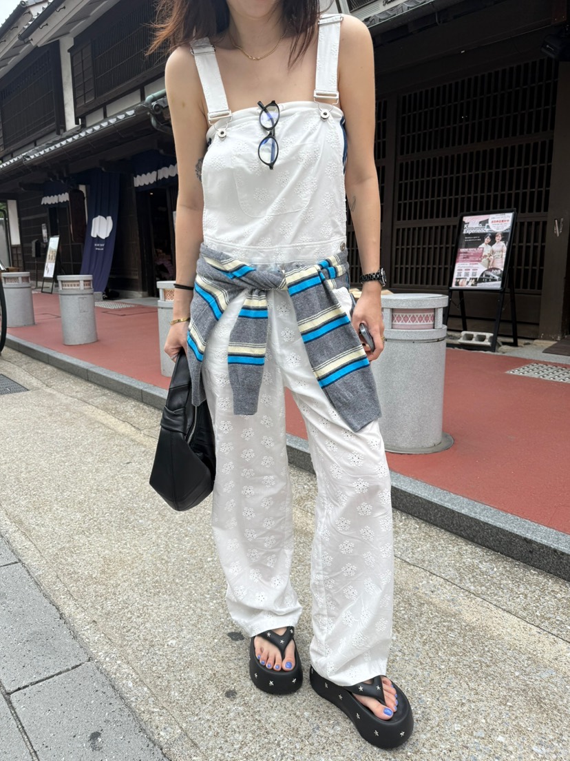 SOLAR韓國直郵㊣女裝新品熱賣推薦人氣時尚休閑25春夏背帶褲蕾絲SOLAR背帶褲