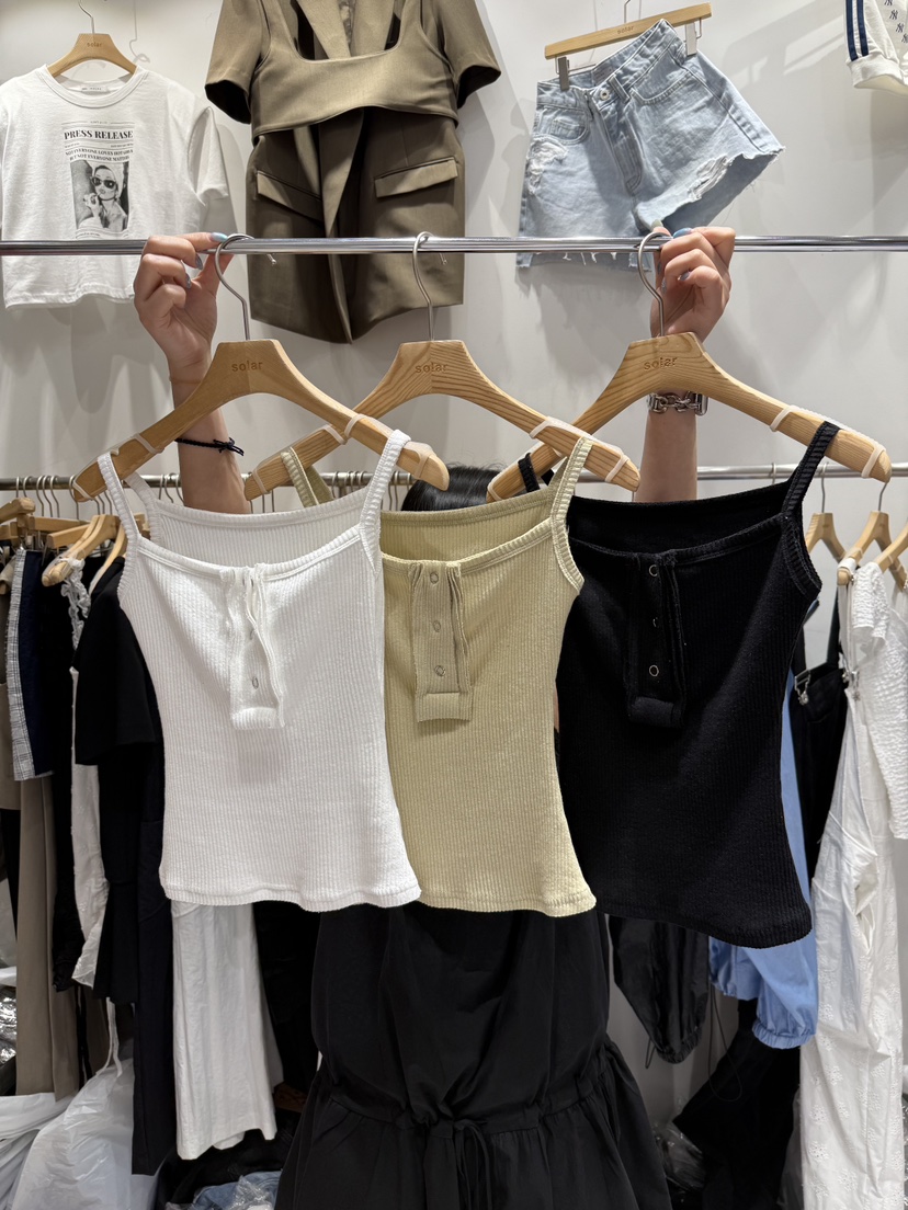 SOLAR直郵韓國代購㊣女裝新品時尚休閑人氣25春夏熱賣吊帶背心SOLAR吊帶/背心
