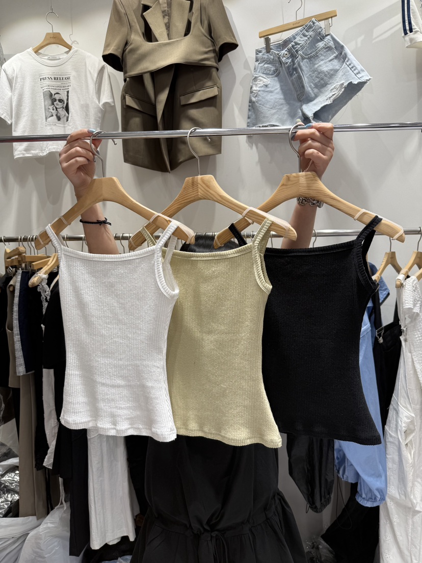 SOLAR直郵韓國代購㊣女裝新品時尚休閑人氣25春夏熱賣吊帶背心SOLAR吊帶/背心