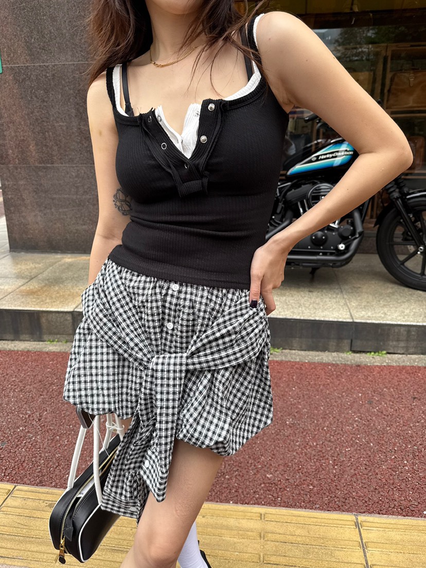 SOLAR直郵韓國代購㊣女裝新品時尚休閑人氣25春夏熱賣吊帶背心SOLAR吊帶/背心
