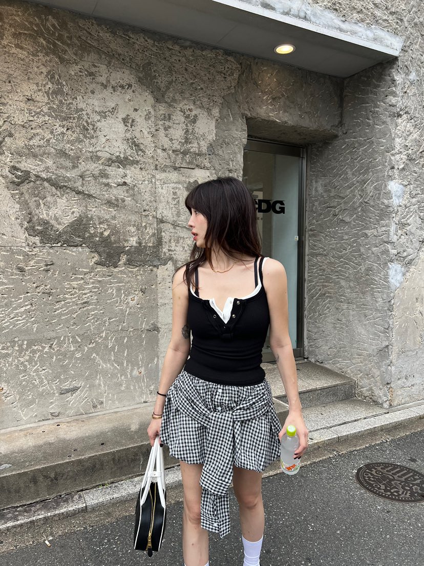 SOLAR直郵韓國代購㊣女裝新品時尚休閑人氣25春夏熱賣吊帶背心SOLAR吊帶/背心