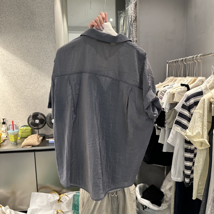AMOEBA韓國直郵㊣女裝新品熱賣休閑25春夏時尚推薦襯衫蕾絲衫AMOEBA襯衫/蕾絲衫