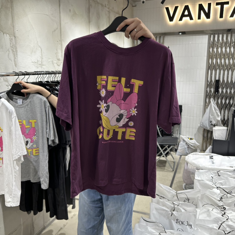 VANTA韓國直郵㊣女裝新款推薦熱賣時尚休閑25春夏人氣T恤VANTAT恤圖色3