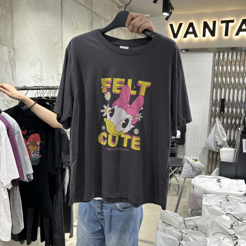 VANTA韓國直郵㊣女裝新款推薦熱賣時尚休閑25春夏人氣T恤VANTAT恤圖色4