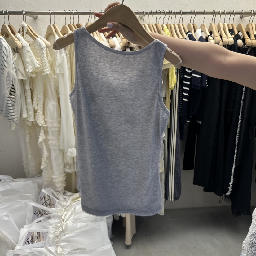FOUNDATION直郵韓國代購㊣女裝新品推薦熱賣25春夏吊帶背心FOUNDATION吊帶/背心