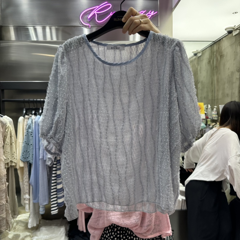 RUNWAY-런웨이韓國直郵㊣東大門實拍女裝新款時尚襯衫蕾絲衫RUNWAY襯衫/蕾絲衫圖色3