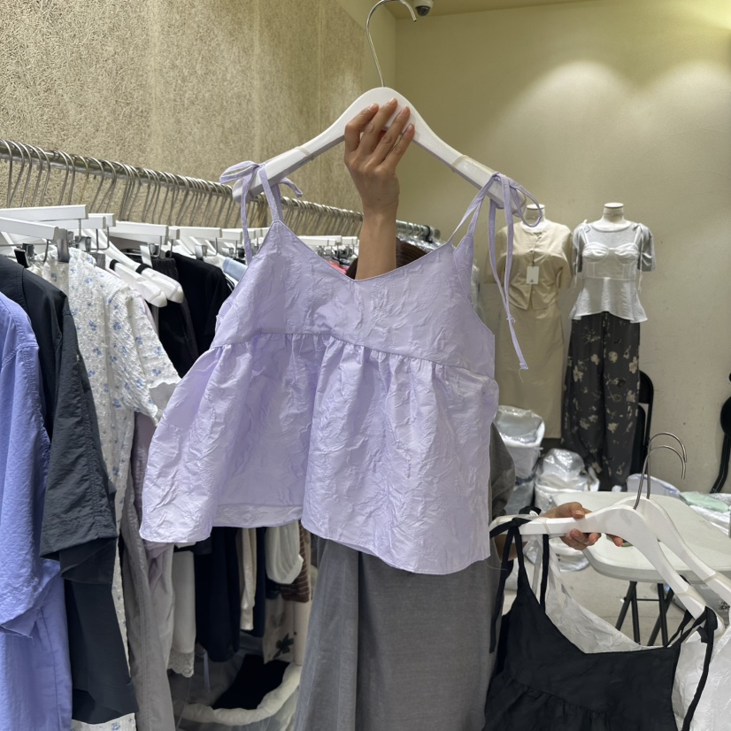 REFLAT韓國㊣直郵東大門代購女裝新品25春夏休閑吊帶背心緊身REFLAT吊帶/背心