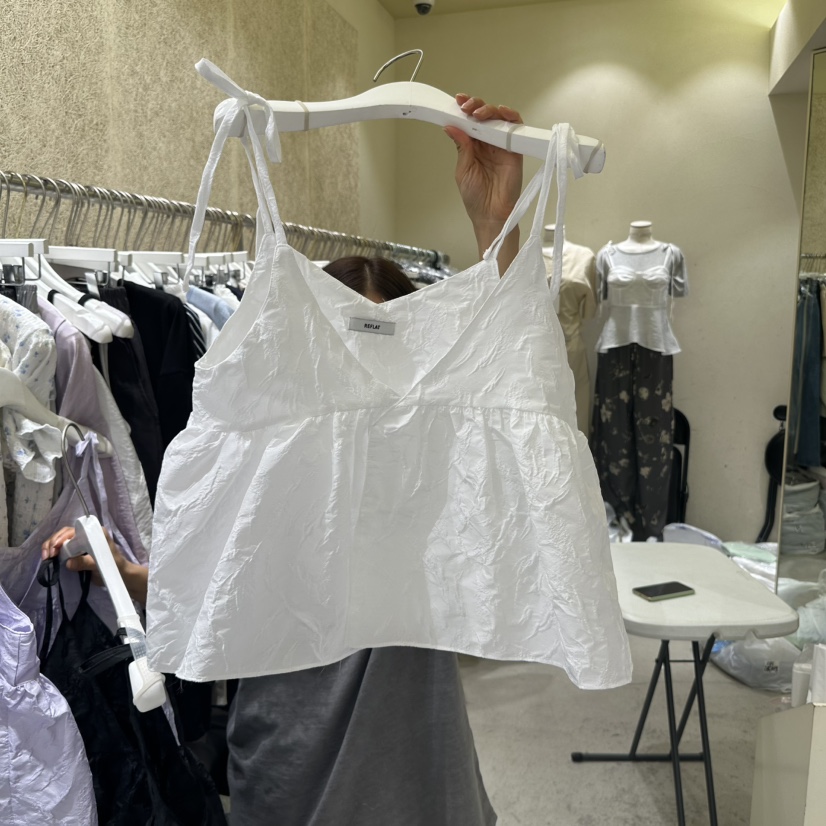 REFLAT韓國㊣直郵東大門代購女裝新品25春夏休閑吊帶背心緊身REFLAT吊帶/背心圖色2