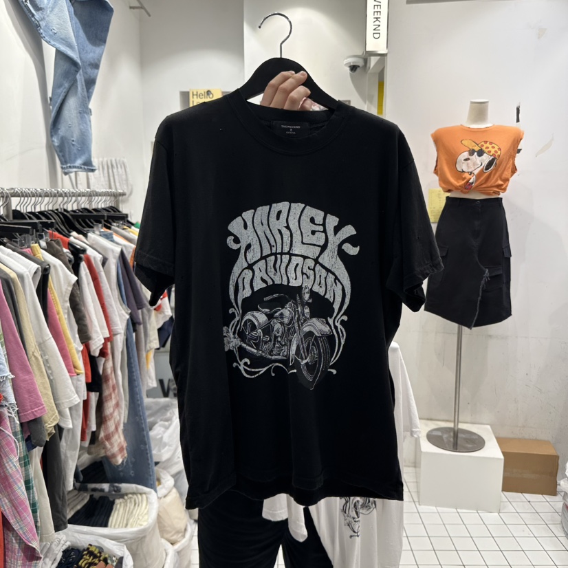 THE WEEKND韓國直郵㊣女裝新款休閑25春夏推薦時尚人氣T恤THE WEEKNDT恤圖色2