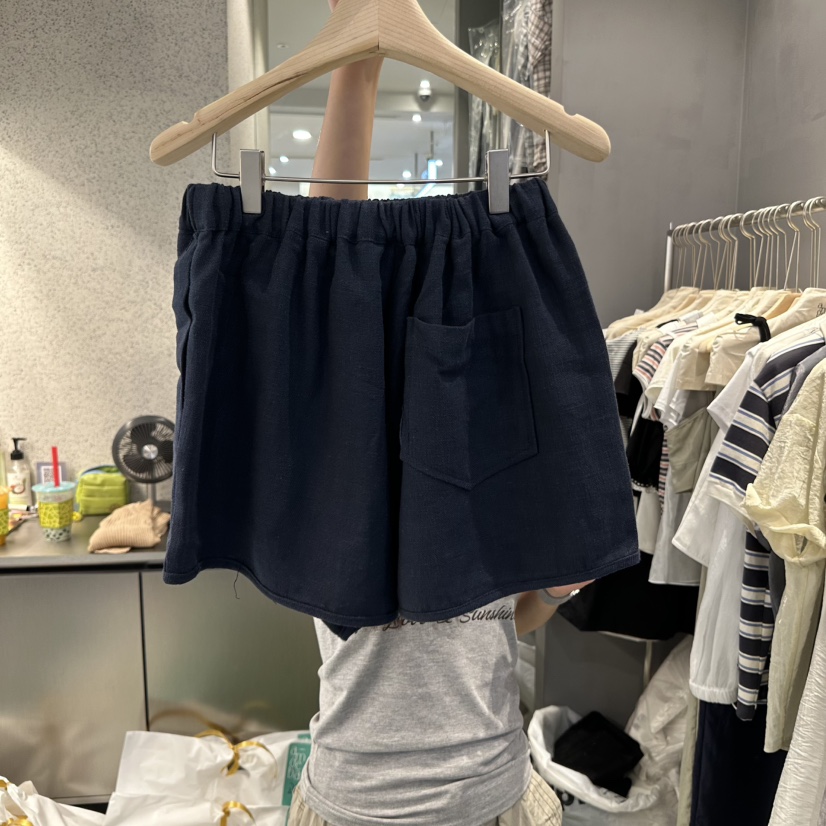 AMOEBA韓國直郵㊣東大門實拍女裝新品人氣推薦25春夏短褲刺繡AMOEBA短褲