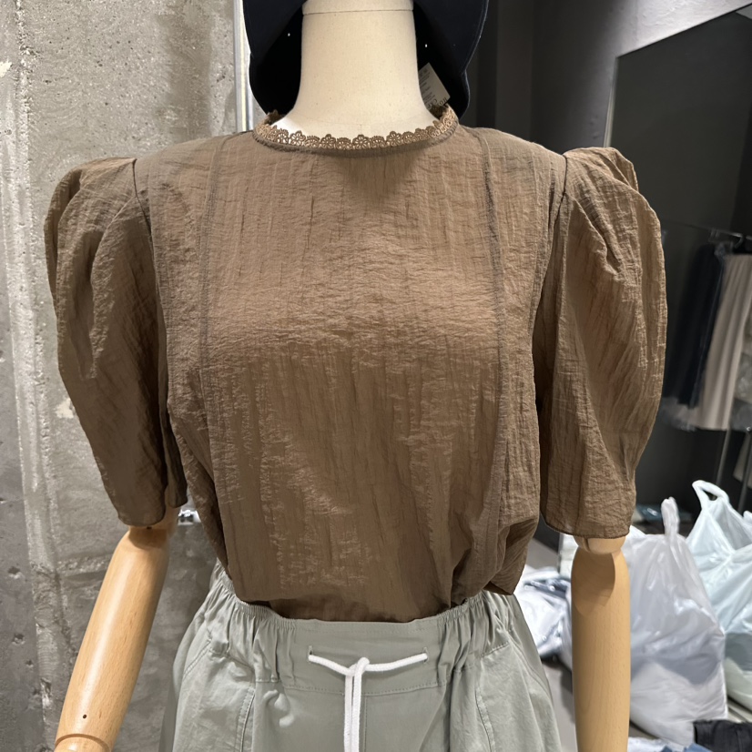JUNI韓國直郵㊣女裝新品時尚休閑熱賣推薦人氣25春夏襯衫蕾絲衫my juni襯衫/蕾絲衫圖色2