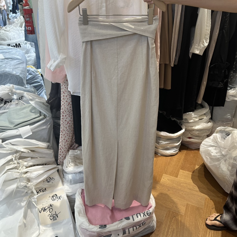ARC韓國直郵㊣東大門實拍女裝新品25春夏推薦時尚長裙亞麻布ARC EN CIEL長裙