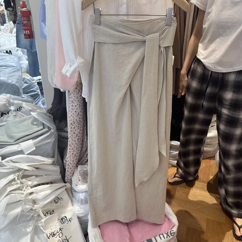 ARC韓國直郵㊣東大門實拍女裝新品25春夏推薦時尚長裙亞麻布ARC EN CIEL長裙