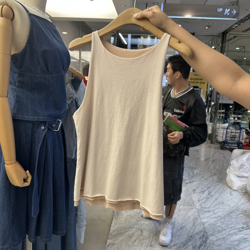 FOUNDATION韓國直郵㊣女裝新品休閑熱賣時尚人氣推薦吊帶背心FOUNDATION吊帶/背心