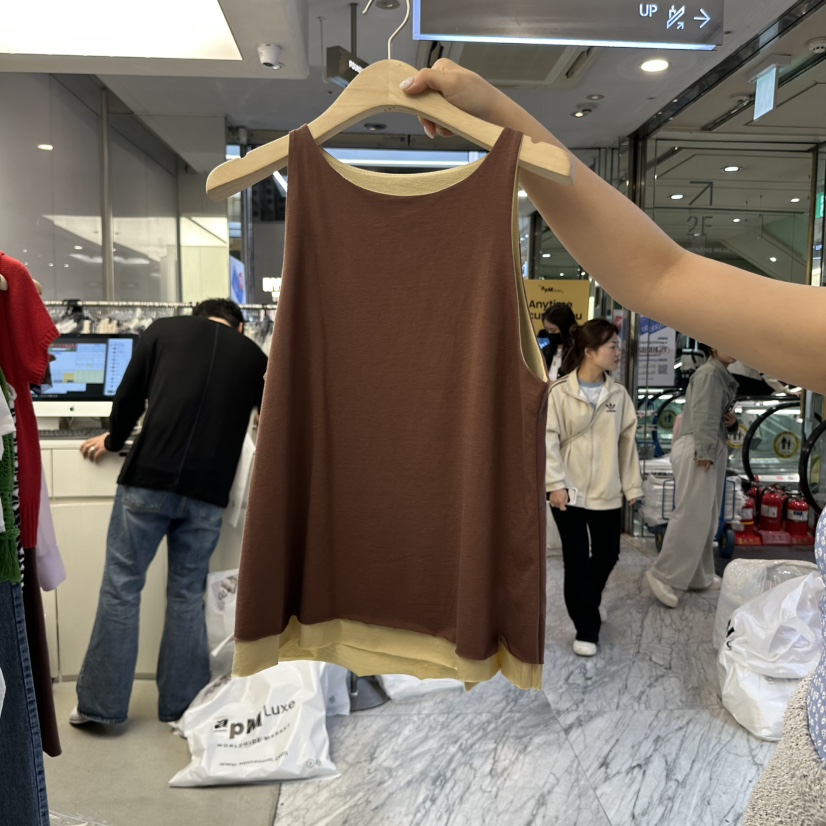 FOUNDATION韓國直郵㊣女裝新品休閑熱賣時尚人氣推薦吊帶背心FOUNDATION吊帶/背心圖色2