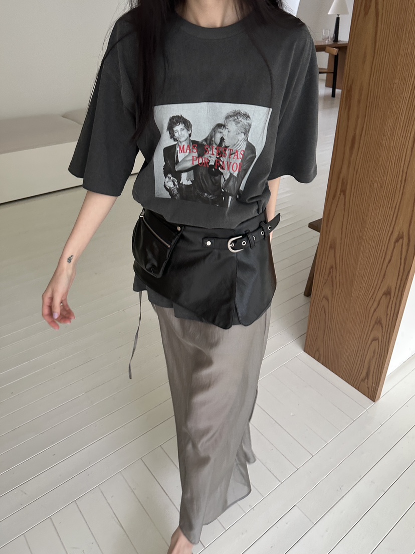BOWIE韓國直郵㊣東大門實拍女裝新品熱賣推薦長裙含腰繩裹身裙BOWIE長裙