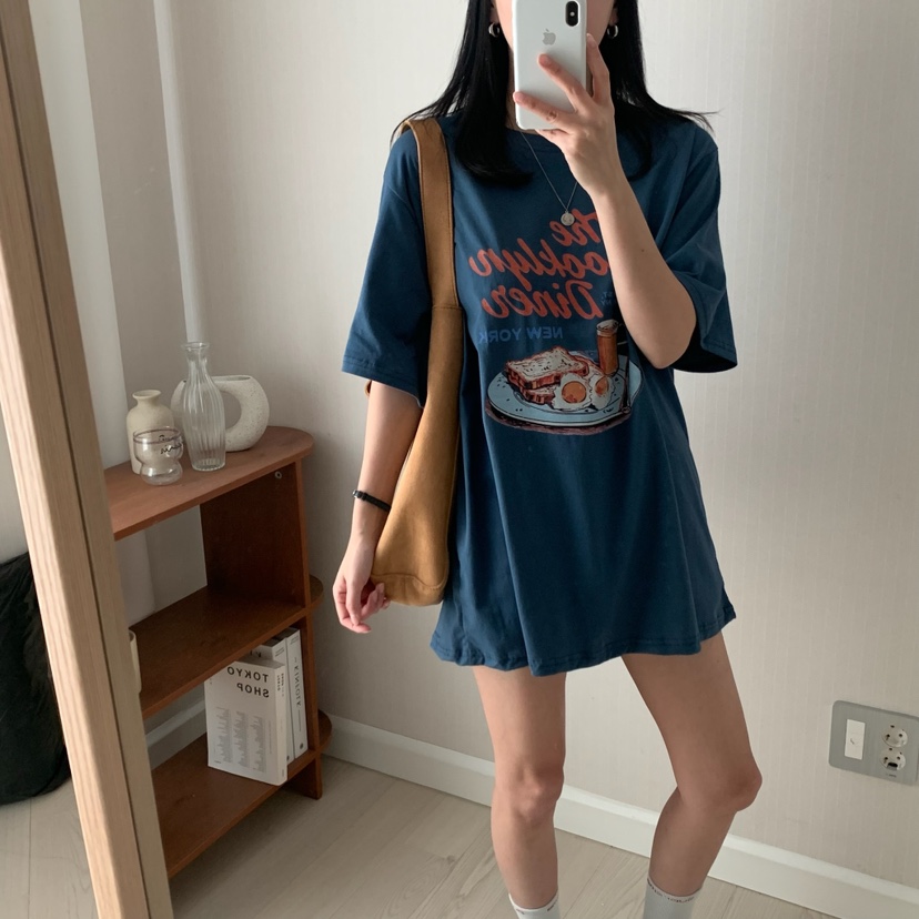 FROMJINI韓國直郵㊣東大門實拍女裝新款休閑推薦人氣時尚T恤FROMJINIT恤