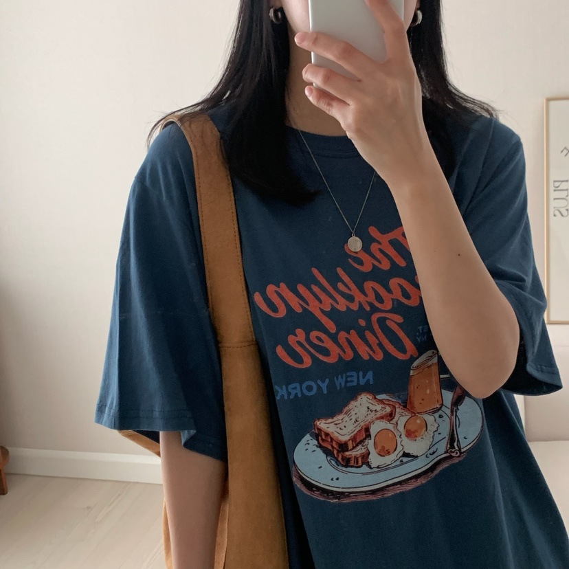 FROMJINI韓國直郵㊣東大門實拍女裝新款休閑推薦人氣時尚T恤FROMJINIT恤