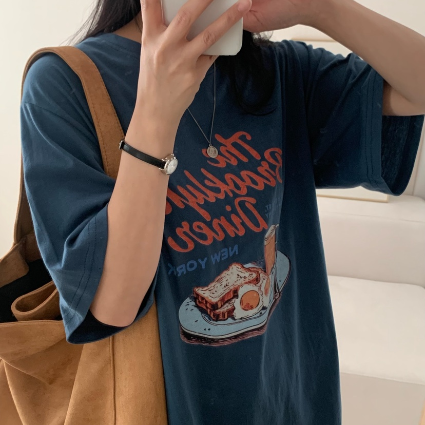 FROMJINI韓國直郵㊣東大門實拍女裝新款休閑推薦人氣時尚T恤FROMJINIT恤