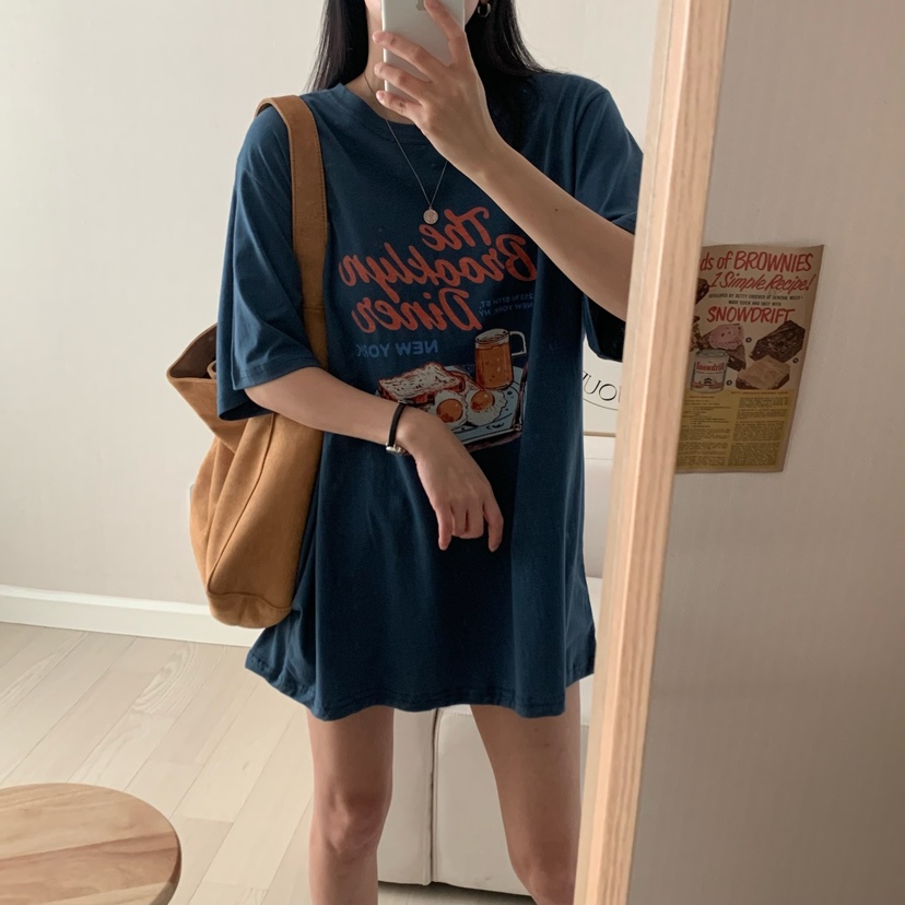FROMJINI韓國直郵㊣東大門實拍女裝新款休閑推薦人氣時尚T恤FROMJINIT恤