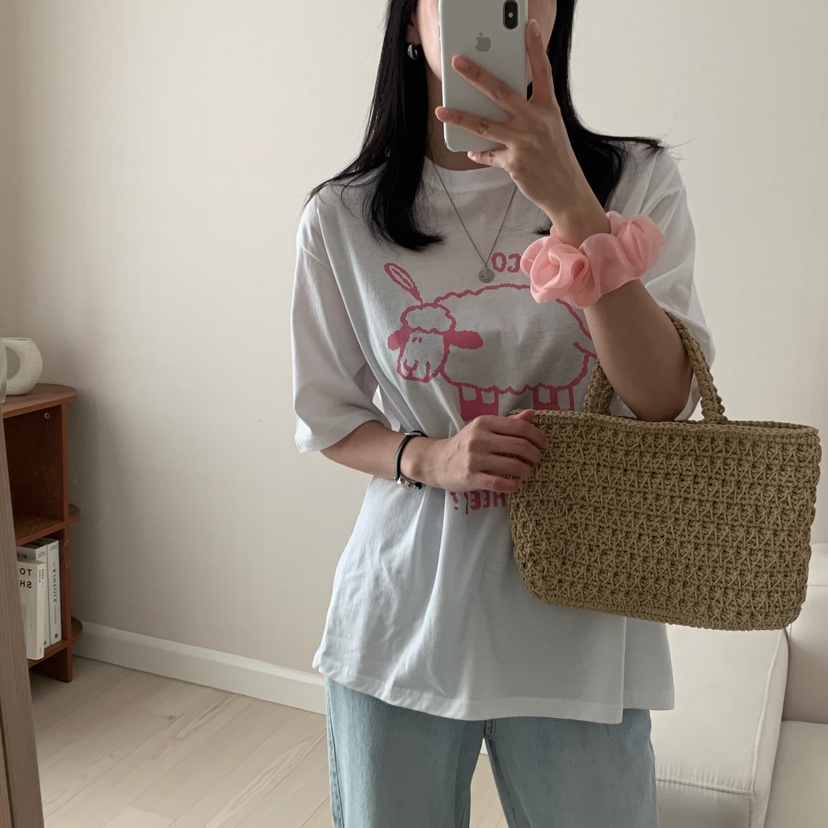 HELLO JINI韓國㊣直郵東大門代購女裝新品人氣熱賣休閑T恤HELLO JINIT恤