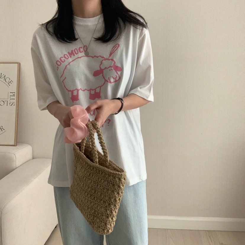 HELLO JINI韓國㊣直郵東大門代購女裝新品人氣熱賣休閑T恤HELLO JINIT恤