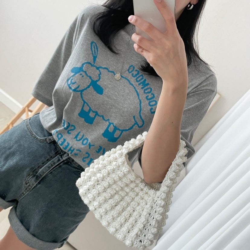 HELLO JINI韓國㊣直郵東大門代購女裝新品人氣熱賣休閑T恤HELLO JINIT恤