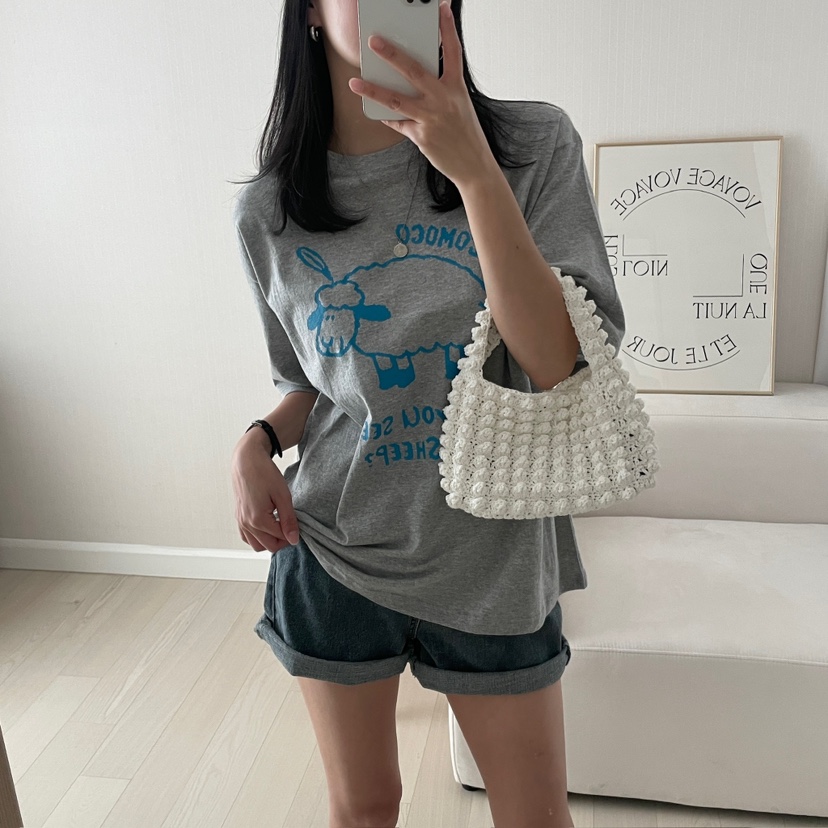 HELLO JINI韓國㊣直郵東大門代購女裝新品人氣熱賣休閑T恤HELLO JINIT恤