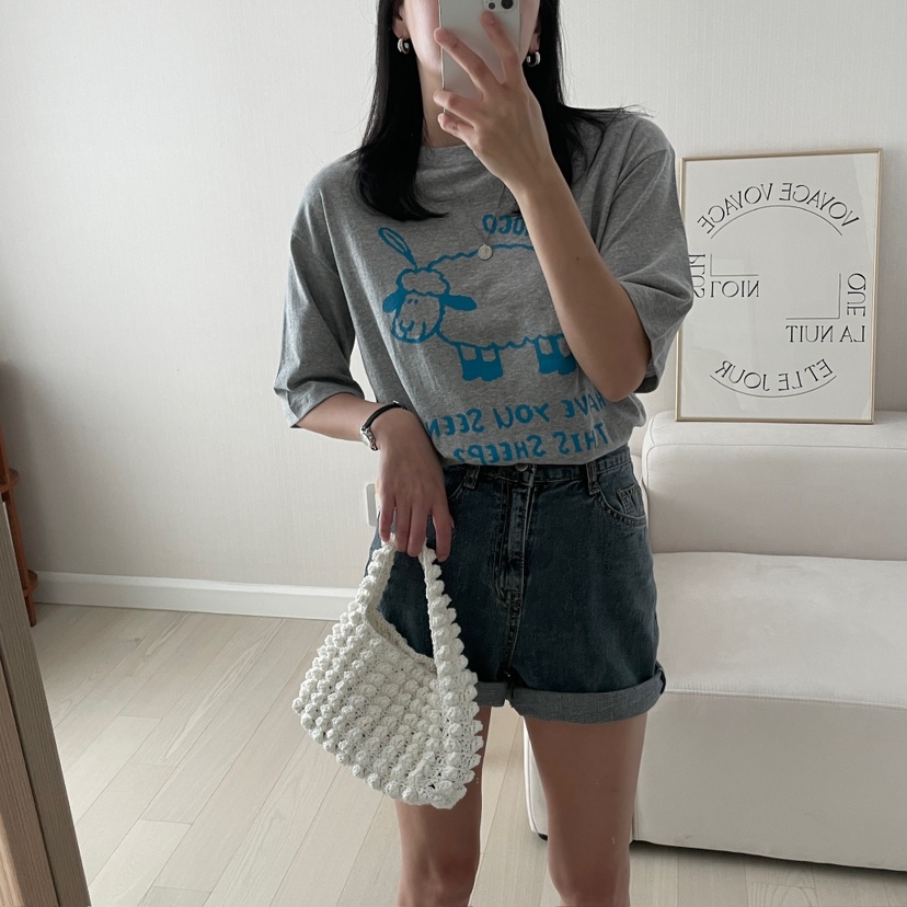 HELLO JINI韓國㊣直郵東大門代購女裝新品人氣熱賣休閑T恤HELLO JINIT恤