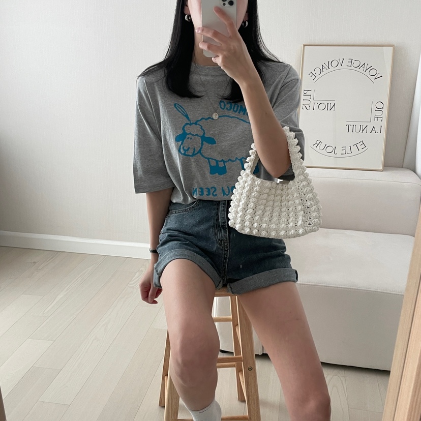 HELLO JINI韓國㊣直郵東大門代購女裝新品人氣熱賣休閑T恤HELLO JINIT恤