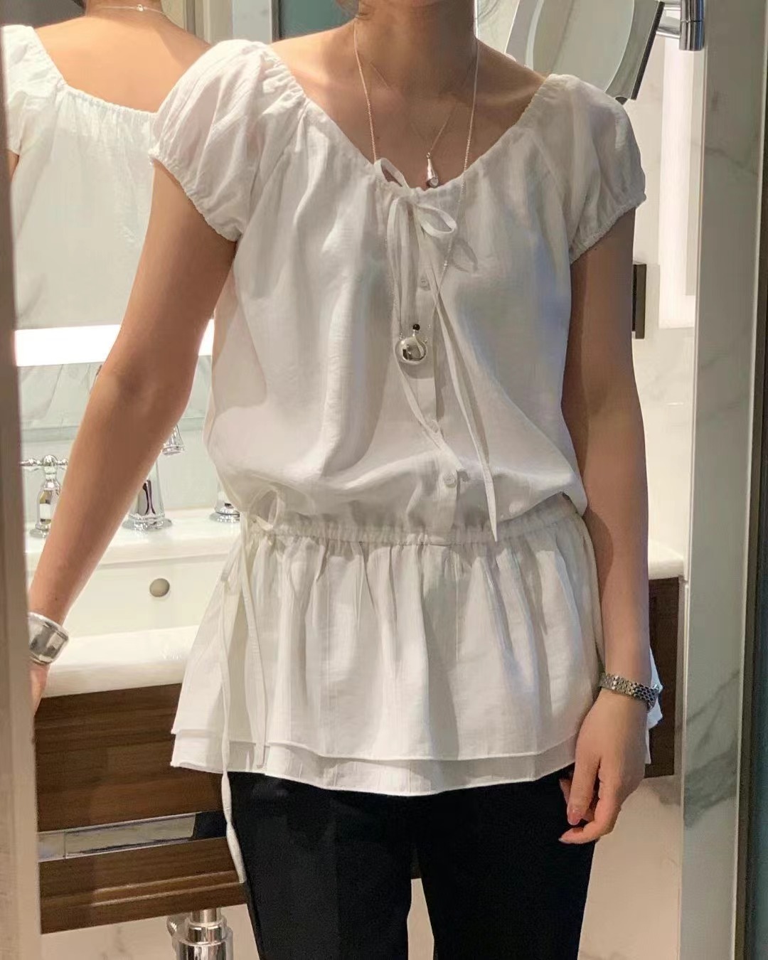 LONDON LACE-런던레이스-T直郵韓國代購㊣女裝新品熱賣襯衫蕾絲衫LONDON LACE襯衫/蕾絲衫