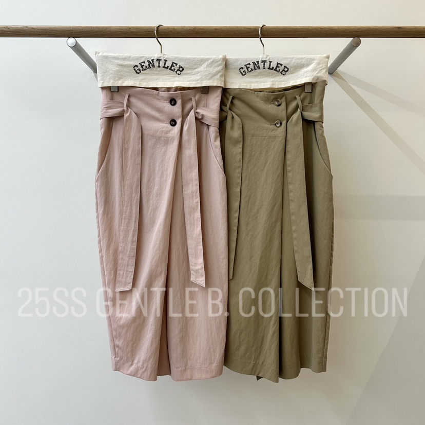 GENTLE B韓國直郵㊣女裝新品25春夏推薦半身裙中短裙含腰帶GENTLE B半身裙/中短裙