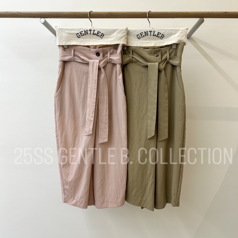 GENTLE B韓國直郵㊣女裝新品25春夏推薦半身裙中短裙含腰帶GENTLE B半身裙/中短裙