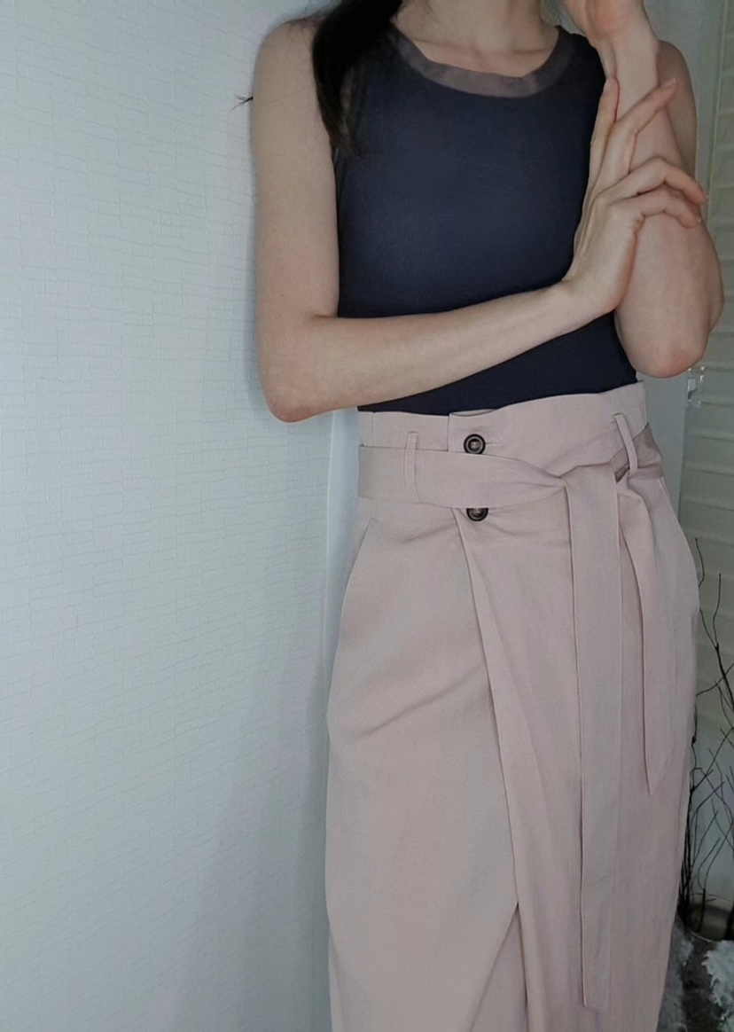 GENTLE B韓國直郵㊣女裝新品25春夏推薦半身裙中短裙含腰帶GENTLE B半身裙/中短裙
