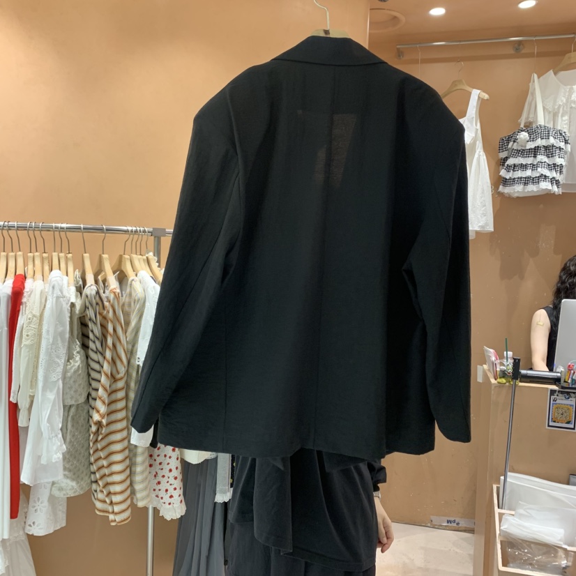BY FLOW直郵韓國代購㊣女裝新品推薦休閑熱賣時尚夾克亞麻BY FLOW夾克